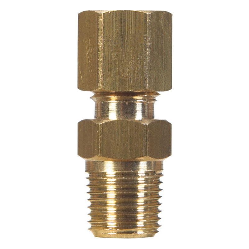 JMF 1/4 in. Dia. x 1/4 in. Dia. Brass Low Lead Compression Connector