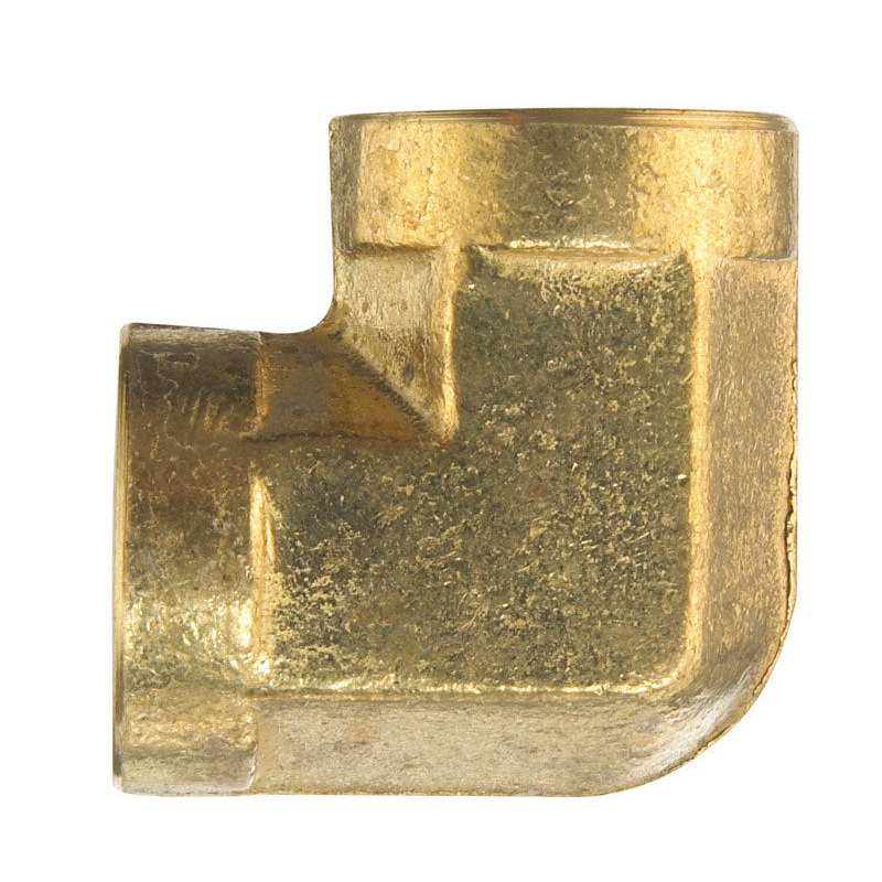 JMF 3/8 in. Dia. x 3/8 in. Dia. FPT To FPT 90 deg. Yellow Brass Elbow