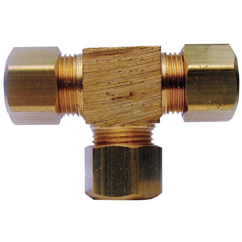 JMF 3/8 in. Dia. x 3/8 in. Dia. x 3/8 in. Dia. Compression To Compression To Compression Yellow Br