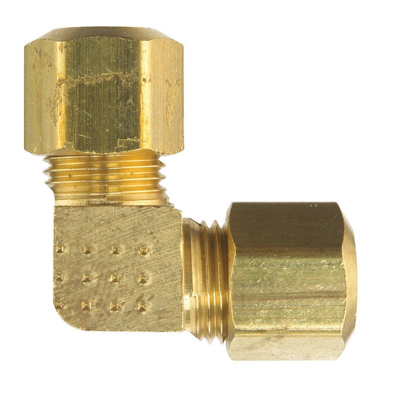 JMF 5/8 in. Dia. x 5/8 in. Dia. Compression To Compression To Compression 90 deg. Yellow Brass El
