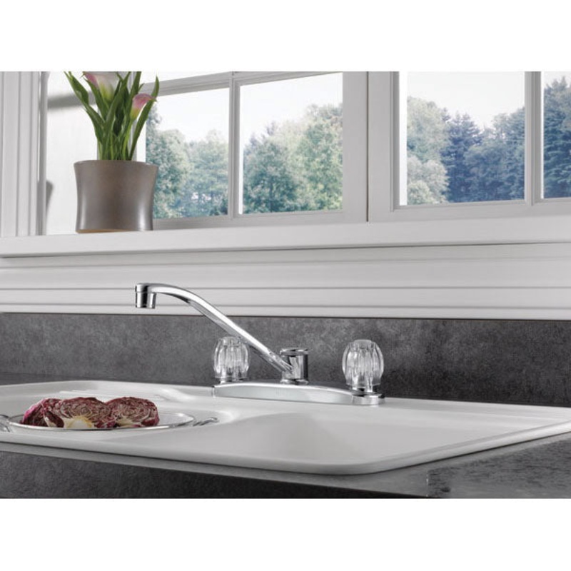 Peerless Classic Two Handle Chrome Kitchen Faucet
