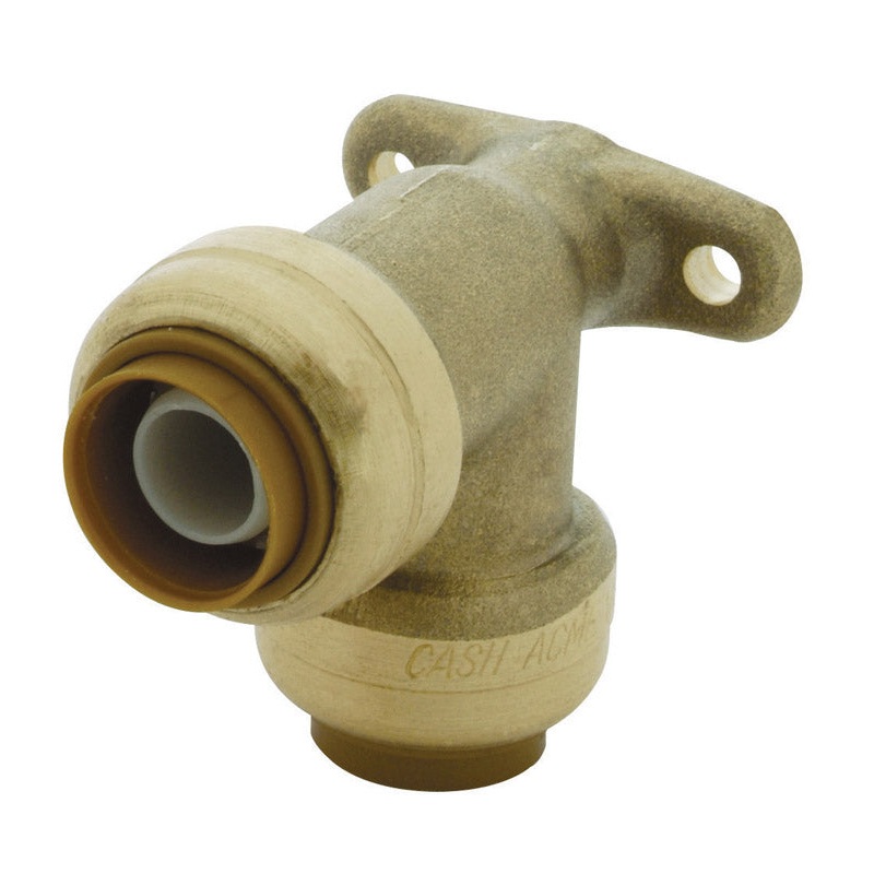 Sharkbite 1/2 in. Dia. x 1/2 in. Dia. Push To Push 90 deg. Brass Drop Ear Elbow