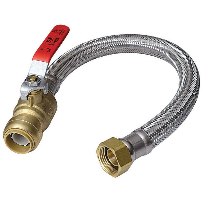 SharkBite 1/2 in. SB x 3/4 in. Dia. FIP Stainless Steel Water Heater Supply Line 18 in.