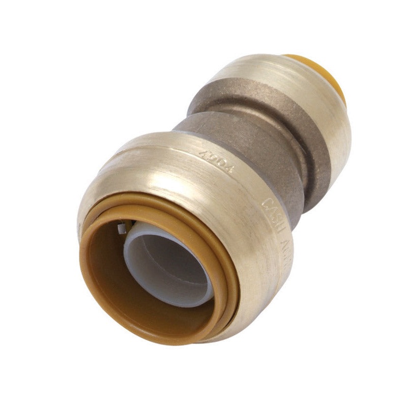 Sharkbite 1 in. Dia. x 3/4 in. Dia. Push To Push Brass Reducing Coupling