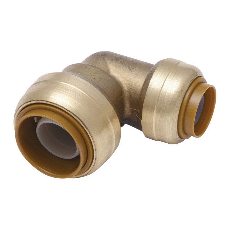 Sharkbite 3/4 in. Dia. x 1/2 in. Dia. Push To Push 90 deg. Brass Reducing Elbow