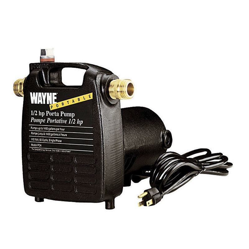 Wayne Cast Iron Portable Pump 1/2 hp 1420 gph 115 volts