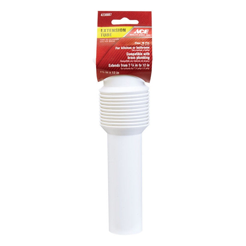 Ace 1-1/2 in. Dia. x 11 in. L Plastic Extension Tailpiece