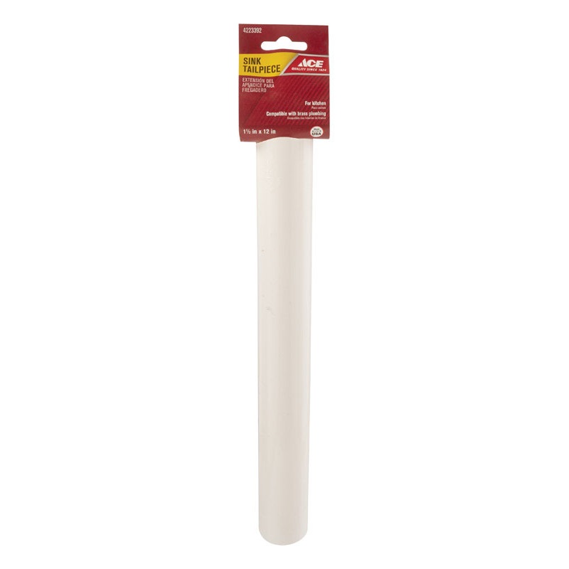 Ace 1-1/2 in. Dia. x 12 in. L Polypropylene Sink Tailpiece