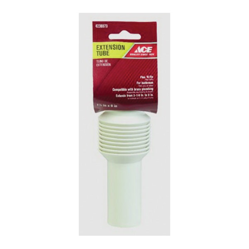 Ace 1-1/4 in. Dia. x 9 in. L Extension Tube Plastic