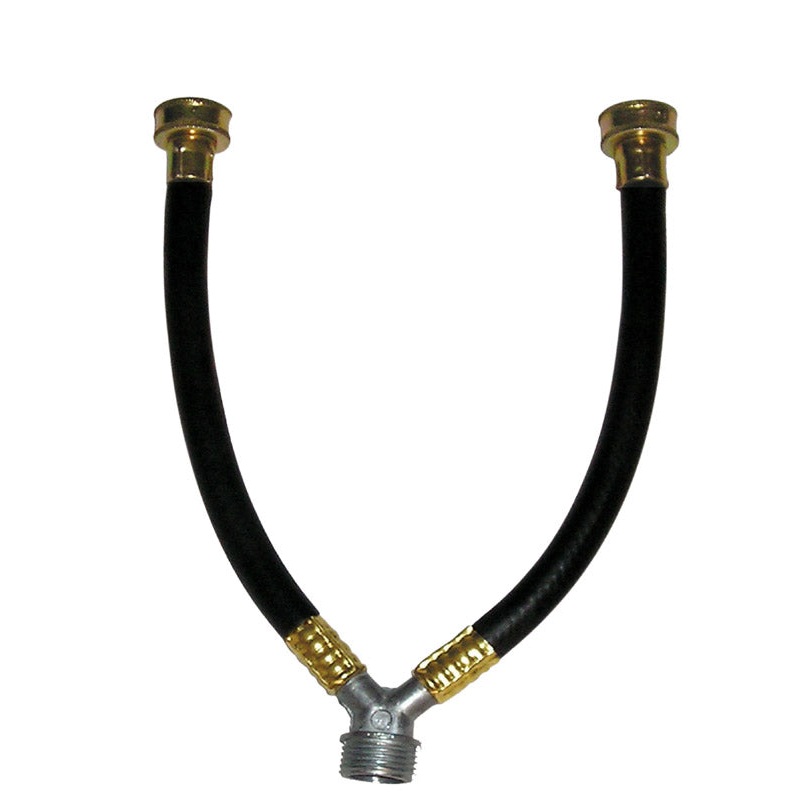 Ace 3/8 in. Dia. x 3/4 in. Dia. Washing Machine Y Mixer Hose Aluminum