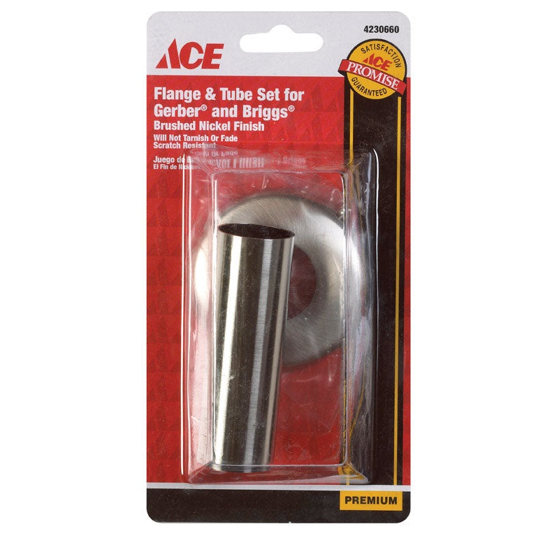 Ace Flange and Tube For Gerber Brushed Nickel Carded