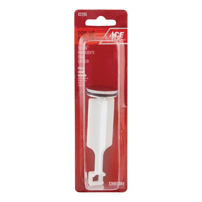 Ace Pop-Up Plunger Plastic Polished Chrome
