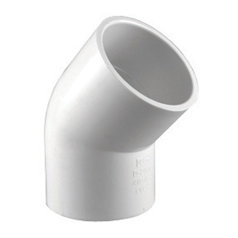 Charlotte Pipe 1-1/2 in. Dia. x 1-1/2 in. Dia. Slip To Slip 45 deg. Schedule 40 PVC Elbow