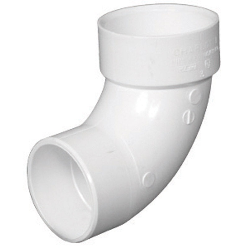 Charlotte Pipe 2 in. Dia. x 2 in. Dia. Hub To Spigot Schedule 40 90 deg. PVC Street Elbow