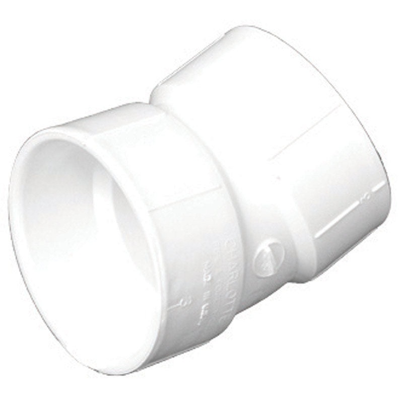 Charlotte Pipe 2 in. Dia. x 2 in. Dia. Schedule 30 Hub To Hub 22-1/2 deg. PVC Elbow