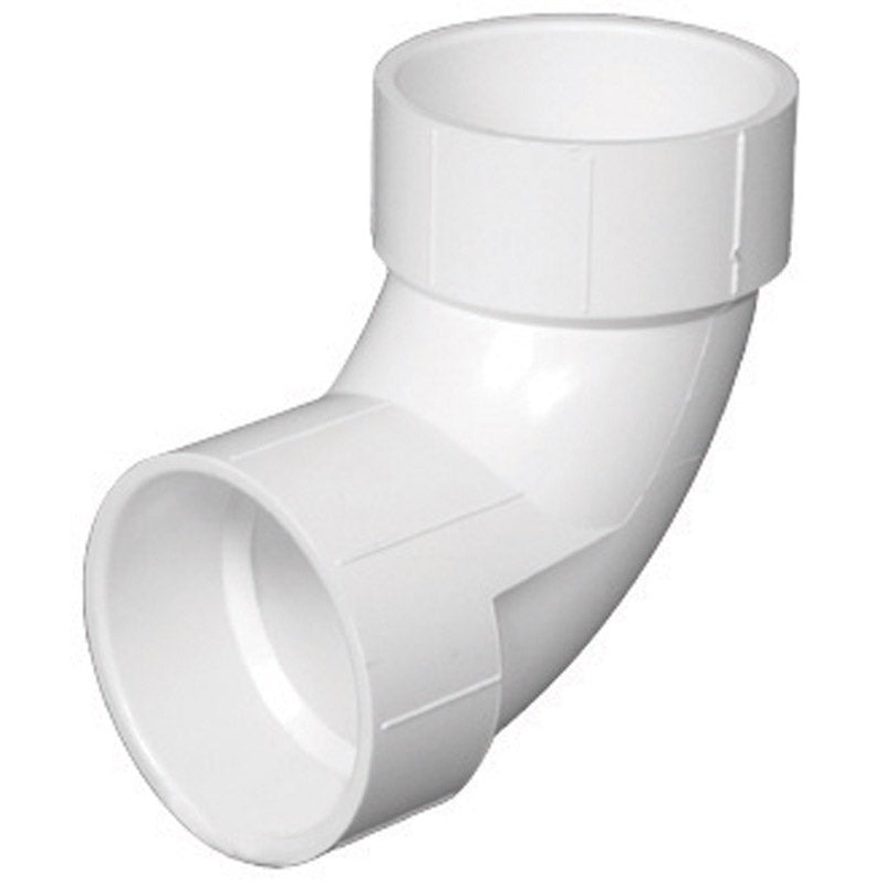Charlotte Pipe 2 in. Dia. x 2 in. Dia. Schedule 40 Hub To Hub 90 deg. PVC Elbow