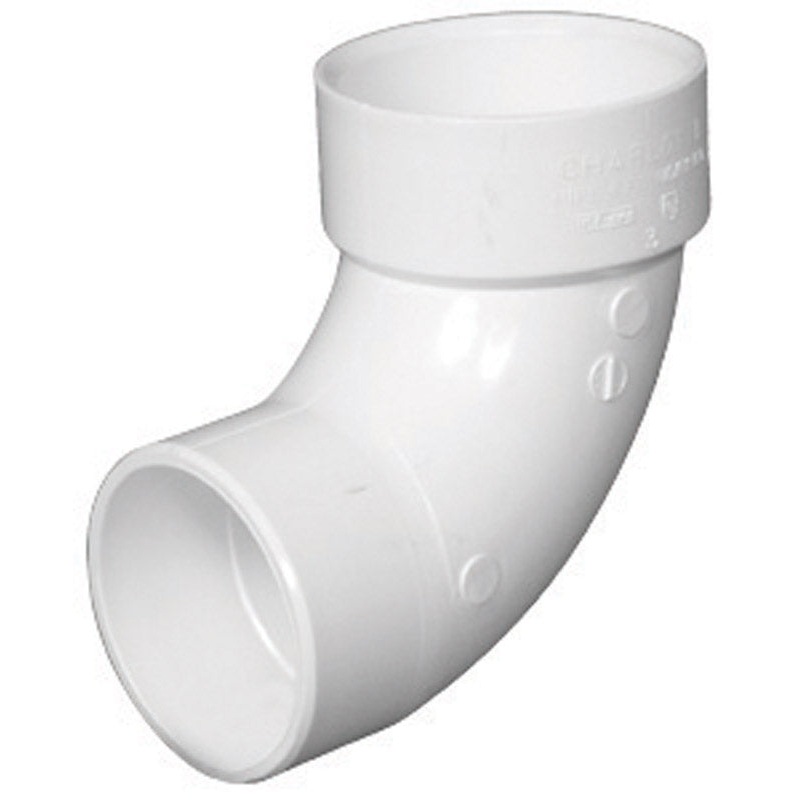 Charlotte Pipe 3 in. Dia. x 3 in. Dia. Hub To Spigot Schedule 40 90 deg. PVC Street Elbow