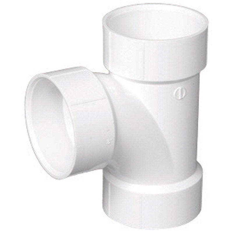 Charlotte Pipe 6 in. Dia. x 6 in. Dia. x 6 in. Dia. Hub To Hub To Hub Schedule 40 PVC Sanitary T
