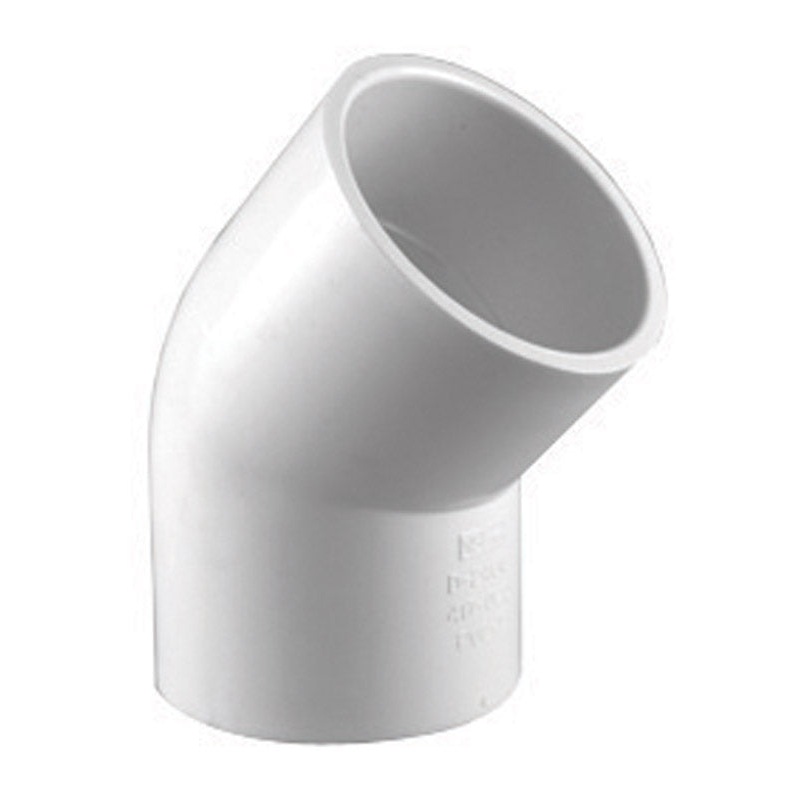 Charlotte Pipe Schedule 40 Slip To Slip 2 in. Dia. x 2 in. Dia. 45 deg. PVC Elbow