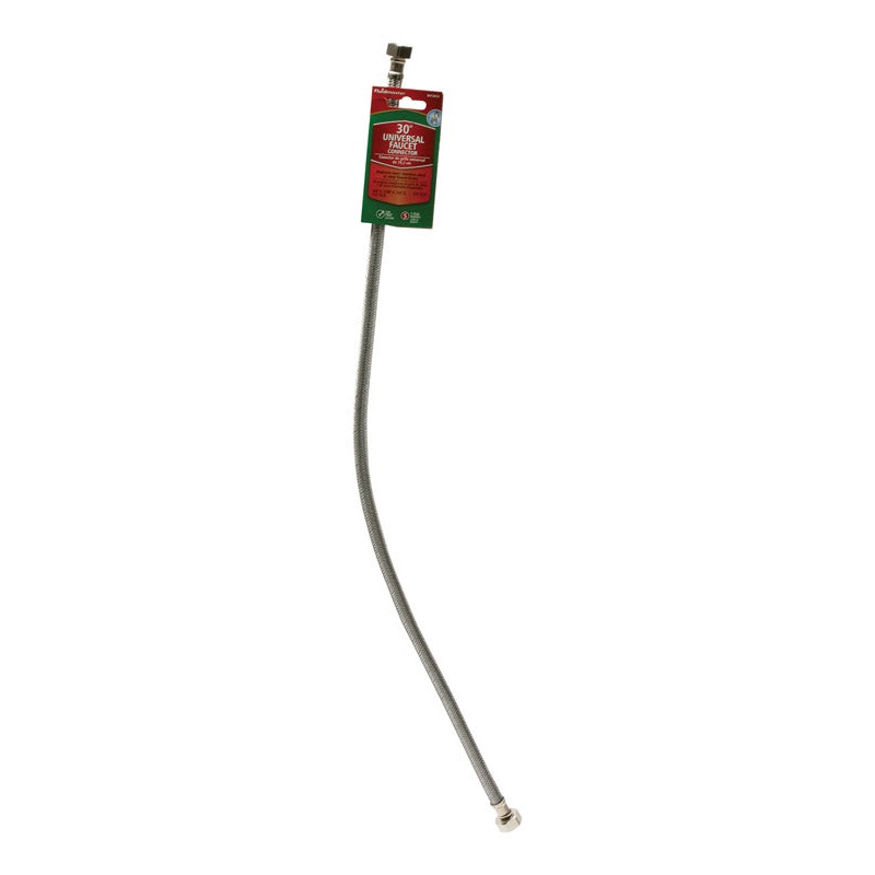 Fluidmaster 1/2 in. IP x 1/2 in. Dia. IP Stainless Steel Faucet Supply Line 30 in.