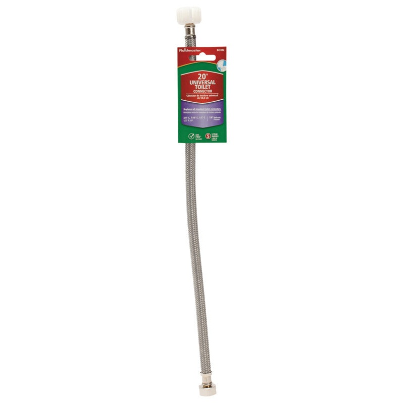 Fluidmaster Universal 7/8 in. Ballcock x 7/8 in. Dia. IP Stainless Steel Toilet Supply Line
