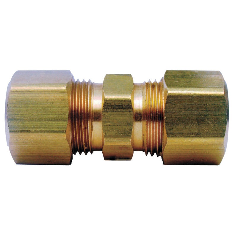 JMF 7/8 in. Dia. x 7/8 in. Dia. Compression To Compression Yellow Brass Union