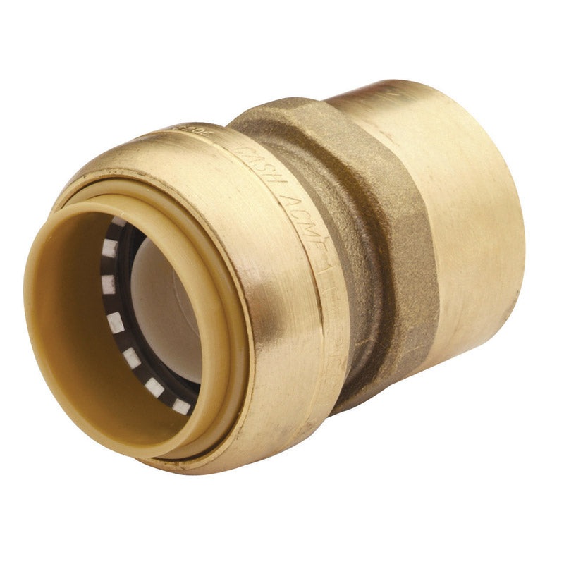 Sharkbite 1/2 in. Dia. x 1/2 in. Dia. Push To FPT Brass Connector