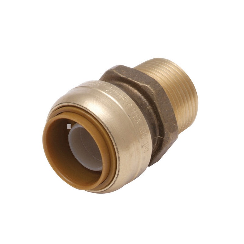 Sharkbite 1/2 in. Dia. x 1/2 in. Dia. Push To MPT Brass Connector