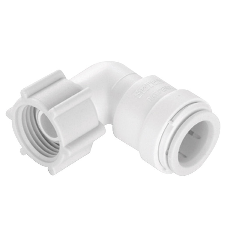 Watts 3/8 in. Dia. x 1/2 in. Dia. Push To Push 90 deg. Plastic Elbow