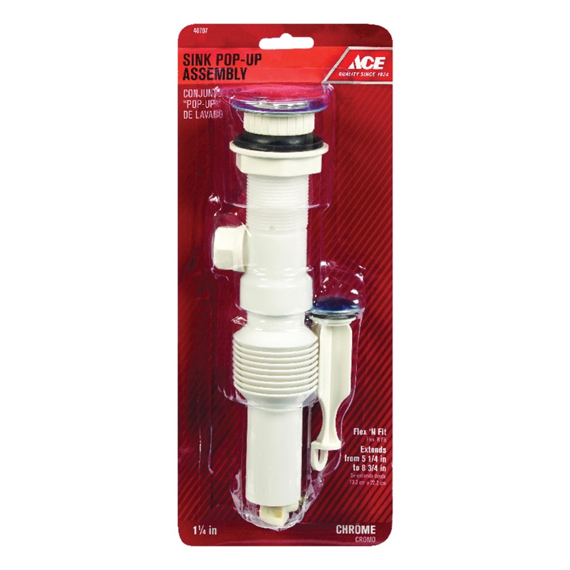 Ace 1-1/4 in. Dia. Pop-Up Drain Assembly Plastic Polished