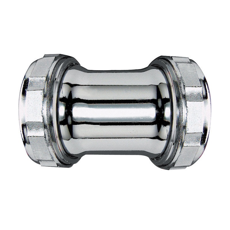 Ace 1-1/4 in. Dia. x 1-1/4 in. Dia. Slip To Slip Chrome Plated Brass Coupling