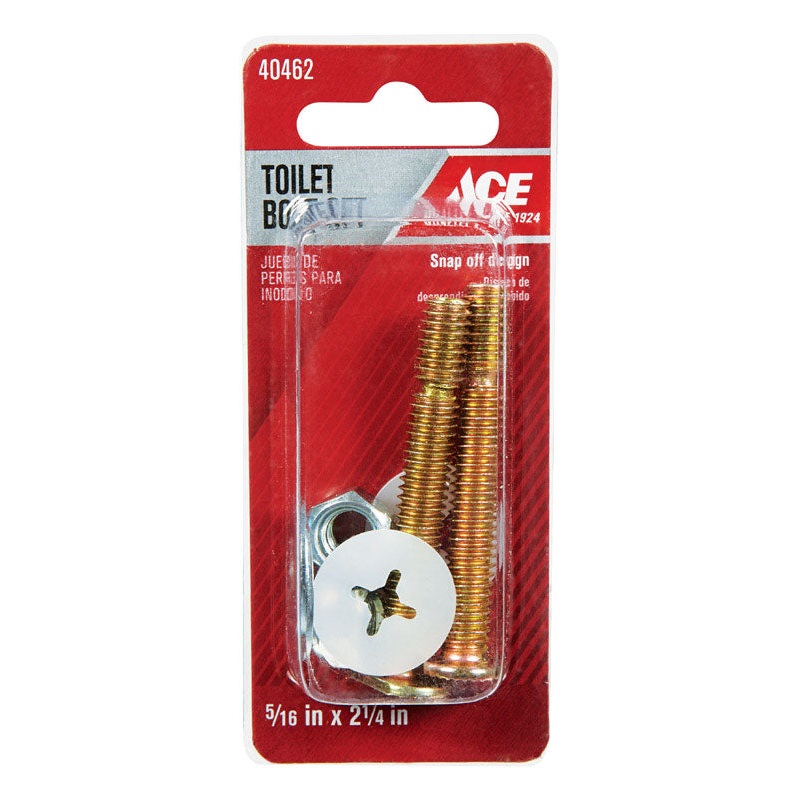 Ace Toilet Bolt Set 5/16 in. H x 2-1/4 in. L Brass