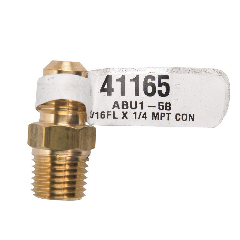 JMF 5/16 in. Dia. x 1/4 in. Dia. Flare To Male For Brass, copper, aluminum and steel hydraulic tub