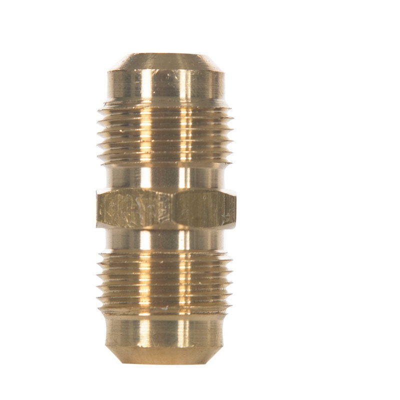 JMF 5/8 in. Dia. x 5/8 in. Dia. Flare To Flare Yellow Brass Union