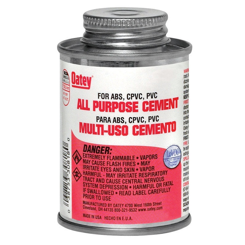 Oatey Clear PVC/CPVC All-Purpose Cement 16 oz.