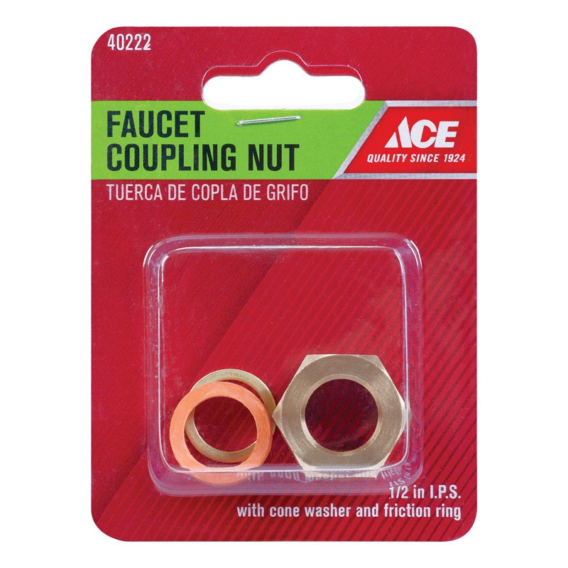 Ace Brass Faucet Coupling Nut 1/2 in. Dia.