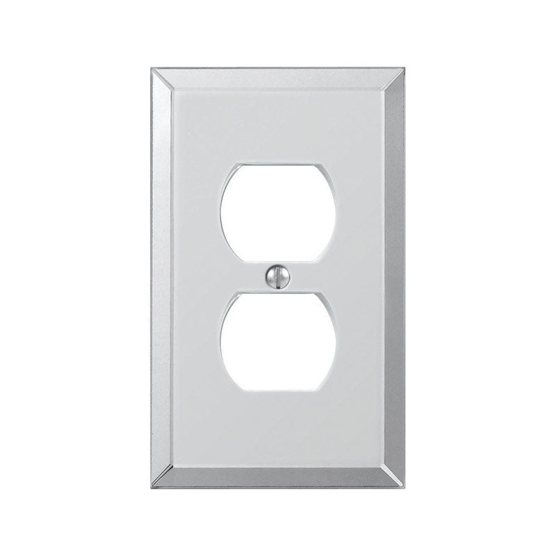 Amerelle 1 gang Beveled Mirror Acrylic Duplex Outlet Wall Plate 1 pk