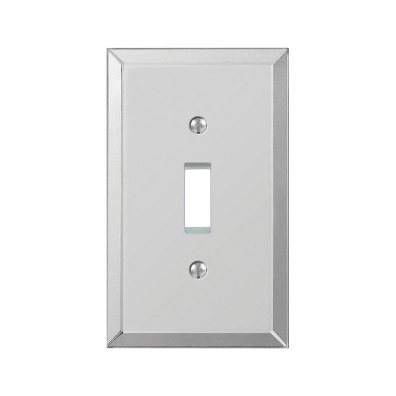 Amerelle 1 gang Beveled Mirror Acrylic Toggle Wall Plate 1 pk