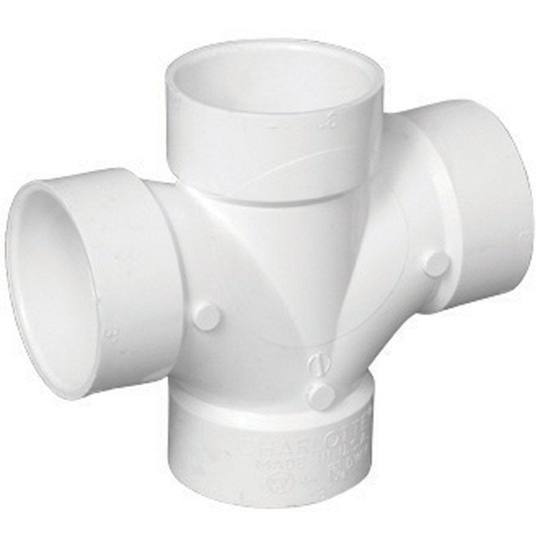 Charlotte Pipe Schedule 40 Hub To Hub To Hub 1-1/2 in. Dia. x 1-1/2 in. Dia. x 1-1/2 in. Dia. PVC