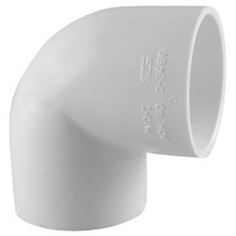 Charlotte Pipe Schedule 40 Slip To Slip 3 in. Dia. x 3 in. Dia. 90 deg. PVC Elbow