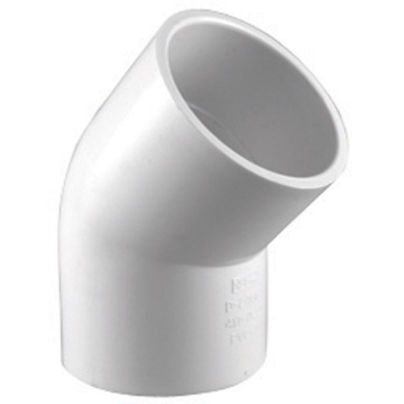 Charlotte Pipe Schedule 40 Slip To Slip 4 in. Dia. x 4 in. Dia. 45 deg. PVC Elbow