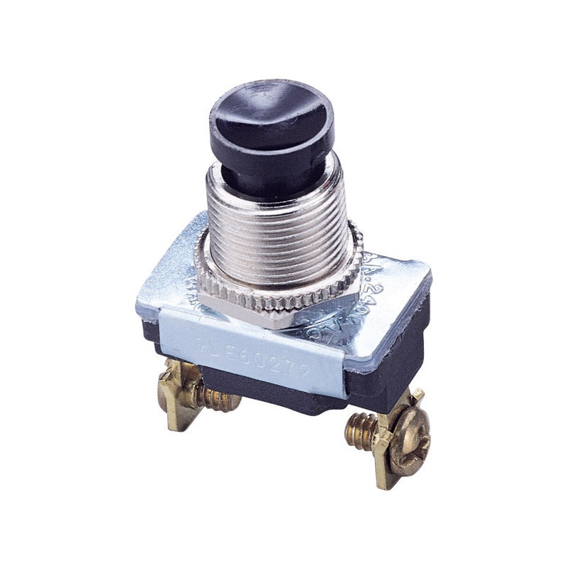 Gardner Bender 6 amps 1 Black Push Button Push Button Switch