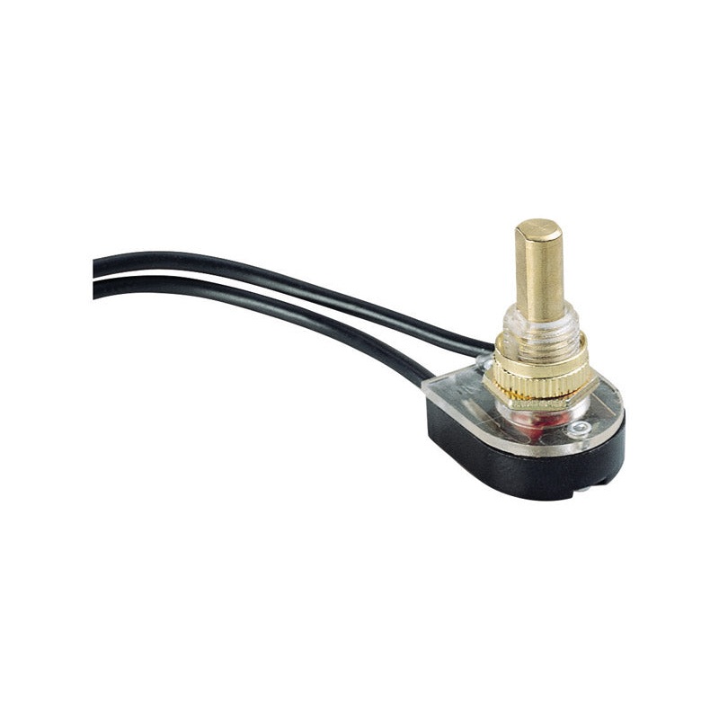 Gardner Bender 6 amps Brass Brass Push Button Push Button Switch Single Pole 1