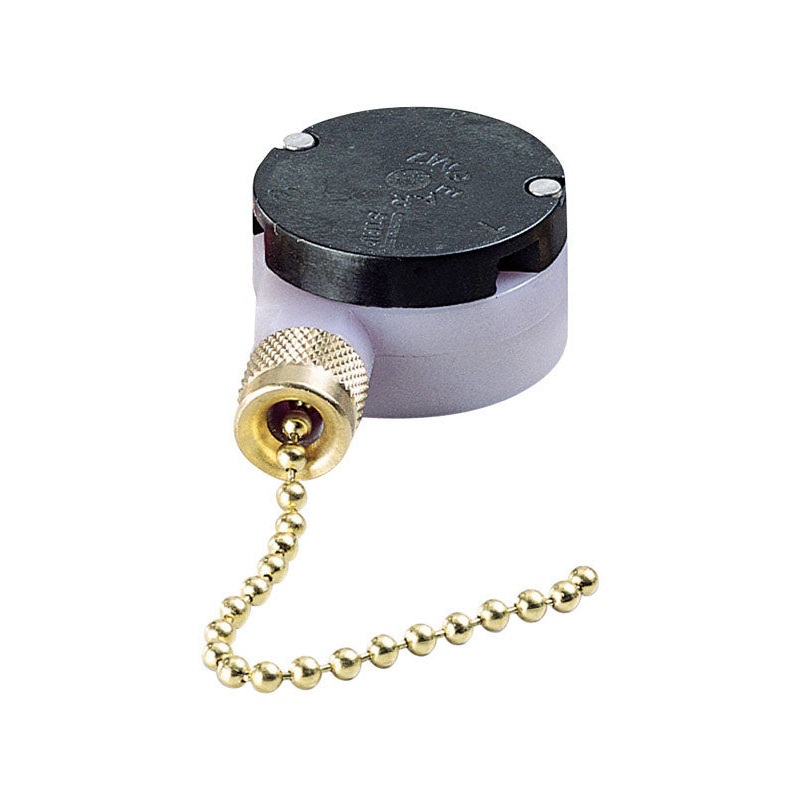 Gardner Bender Brass 6 amps Pull-Chain Switch SPDT