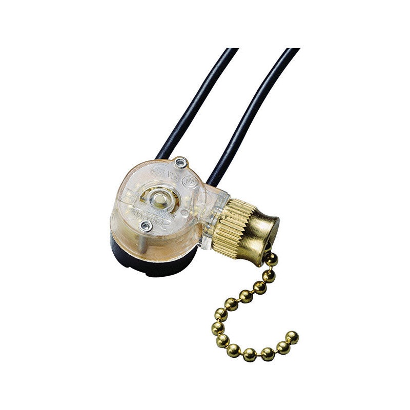 Gardner Bender Brass 6 amps Pull-Chain Switch SPST