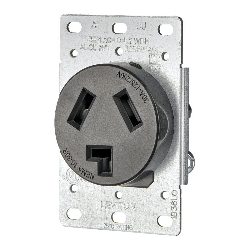 Leviton Electrical Receptacle 30 amps 10-30R 125/250 volts Black