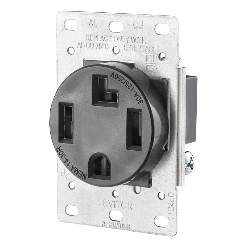 Leviton Electrical Receptacle 30 amps 14-30R 125/250 volts Black