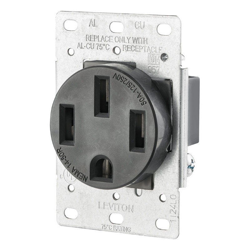 Leviton Electrical Receptacle 50 amps 14-50R 125/250 volts Black