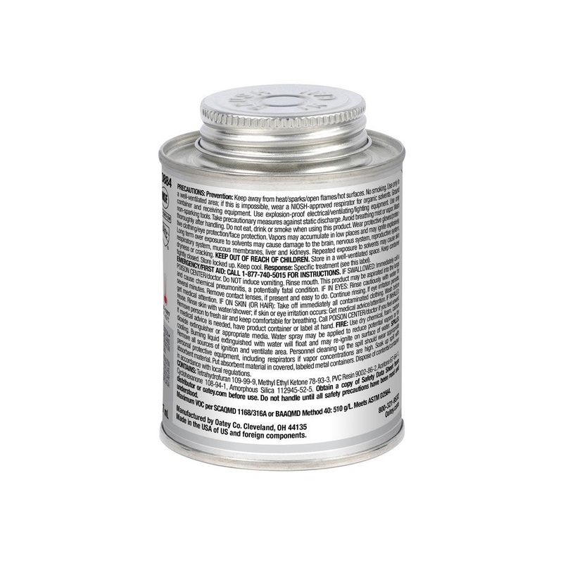 Oatey Gray PVC Cement 8 oz.