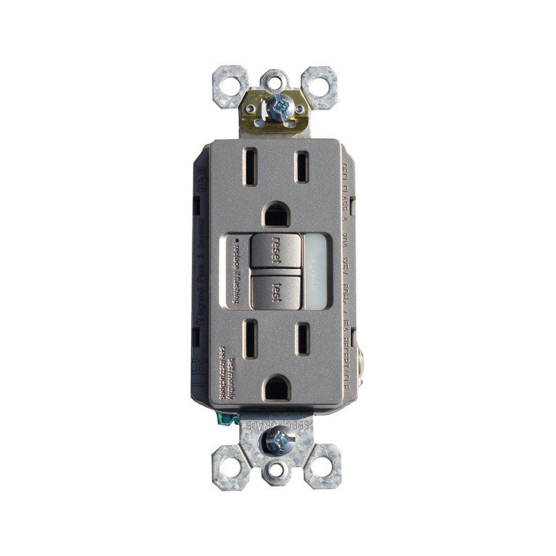Pass and Seymour GFCI Receptacle 15 amps 5-15R 125 volts Nickel
